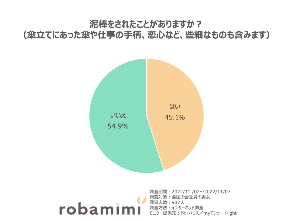 泥棒をされたことがありますか